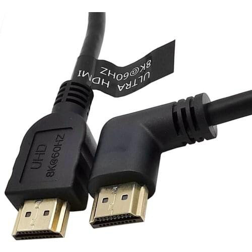 HD Cable For Xiaomi Mi Box HDMI-compatible 90 Degree Cable 8K/60Hz 4K/120Hz 48Gbps Digital Cables For PS5 PS4 HDMI-Splitter 8K