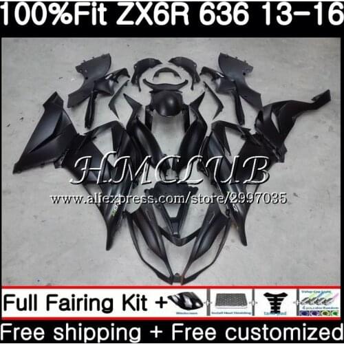 Injection For KAWASAKI NINJA ZX-636 ZX-6R 2013 2014 2015 2016 52HC.2 ZX 636 600CC Matte black ZX 6R ZX6R 13 14 15 16 Fairings