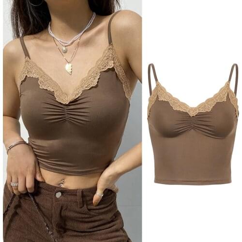 Brown Corset Crop Top Tops Women Gothic Clothes Clothing Core 2000s Aesthetic Ropa Grunge Cropped 2021 90s Y2k Fairy Fairycore