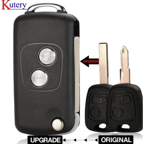 Kutery Modified Flip Remote Car key Shell for Peugeot 206 306 307 107 207 407 Partner for Citroen C1 C2 C3 C4 Picasso Xsara