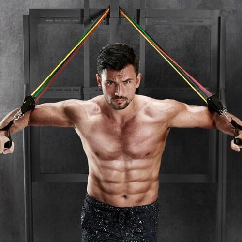 Multifunctional 11-piece Set Of Rally Dog Hook Pull Rope Fitness Elastic Rope Resistance Band Men And Women Movement On The Door