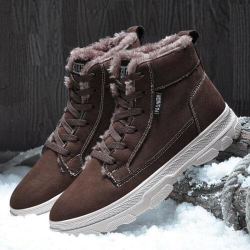 ZEEKSON Martin Boots Mens High-top British Style Autumn Mid-top Tooling Boots Mens Casual Short Boots Big Size 46 Mens Shoes