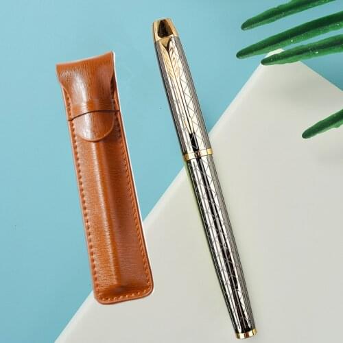 PAILI 116 Fountain Pen Gift Set Luxury Business Metal Stainless Steel color Clip Medium Nib Office Signature School