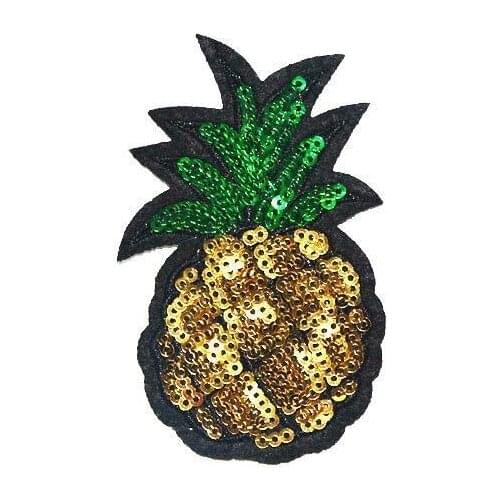 50pcs/Lot Cherry Strawberry Sequins Embroidery Patches Letters Clothing Decoration Accessories Diy Iron Heat Transfer Applique