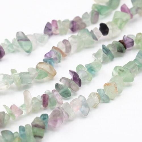 Natural Fluorite Stone Freeform 5-7mm Irregular Chip Crystal Jaspers Gravel Loose Beads for Jewelry Making DIY Finding 82cm A419