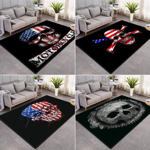 New Nordic 3D Skulls Mats/Carpet Halloween Party Decor Area Rugs Soft Flannel Memory Living Carpets Large For Room Foam Bedroom