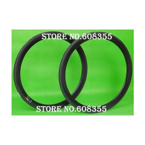 Clincher Rim 50mm - 3K Full carbon road bike 700C wheels Clincher Rim 50mm ( holes : 20,24)