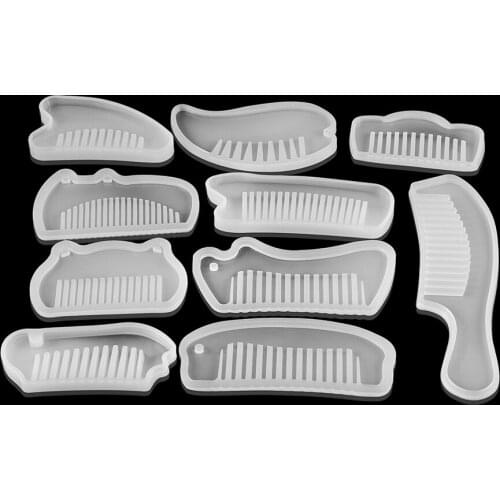 1pcs 3D Transparent Comb Silicone Mold Comb Epoxy Resin Molds Jewelry Making Cosmetic Tools DIY Hand Craft Supplies