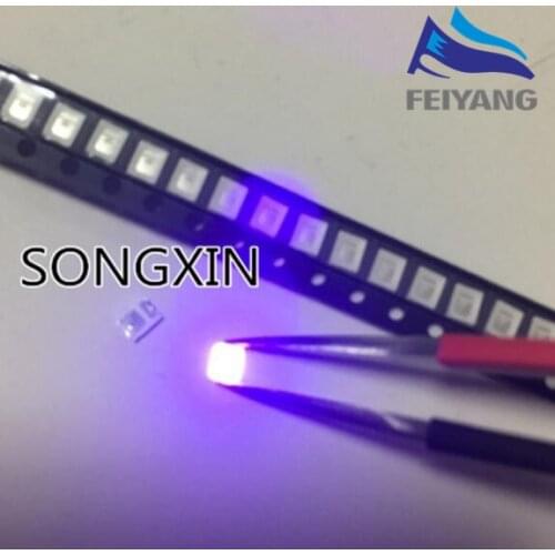 500pcs SAMIORE ROBOT 3528 2835 Purple SMD LED 2835 UV LED 3V 395-400nm LED beads