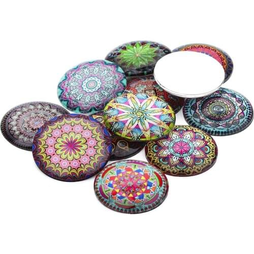 20piece Glass Cabochon 12mm Round Flatback Cameo for Jewelry DIY Accessories