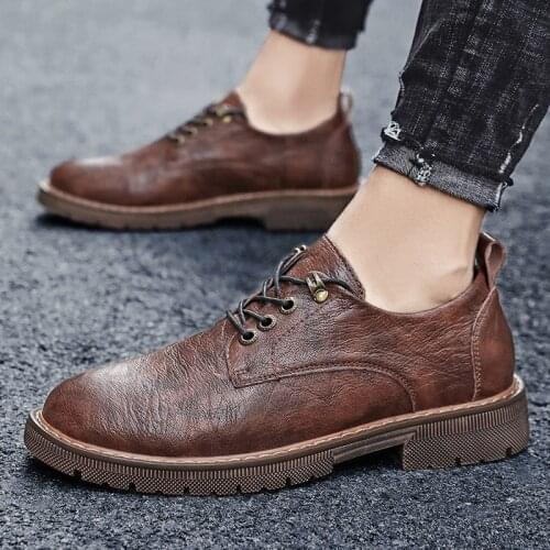 Luxury Leather Shoes Menlace up fashion Formal Dress Oxfords Spring Autumn New Low-cut Non-slip Outdoor Mens Shoes big size 48