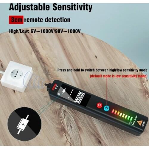 BSIDE X1 Voltage Tester Smart Multimeter Non-Contact Live Test Pen EBTN Display DC AC Voltmeter Ohm Hz Meter