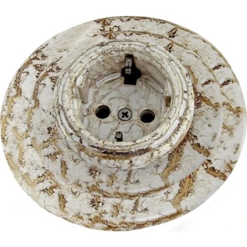 Flush-mounted Porcelain Wall Schuko Socket outlet 240V,16A, Ceramic Socket