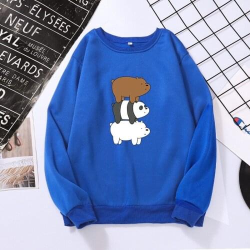 Spring Autumn Skateboard Bear Oversized Sweatshirt Couple Womens Hoodies Harajuku Casual Pullover Streetwear Womens Korean Style
