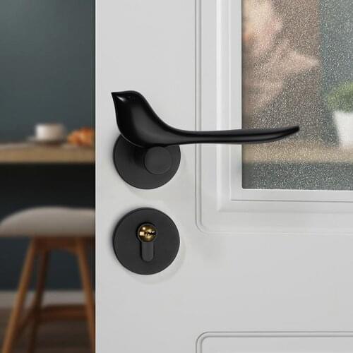 Creativity Zinc Alloy Silent Door Lock Bedroom Security Door Handle Lock Indoor Birdie Model Lockset Furniture Hardware Supplies