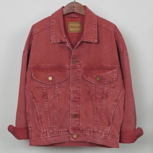 2020 Harajuku Spring Denim Jacket Women Big size Vintage Purple Jeans Jackets Female Ladies Casual Basics Coat Women Streetwear