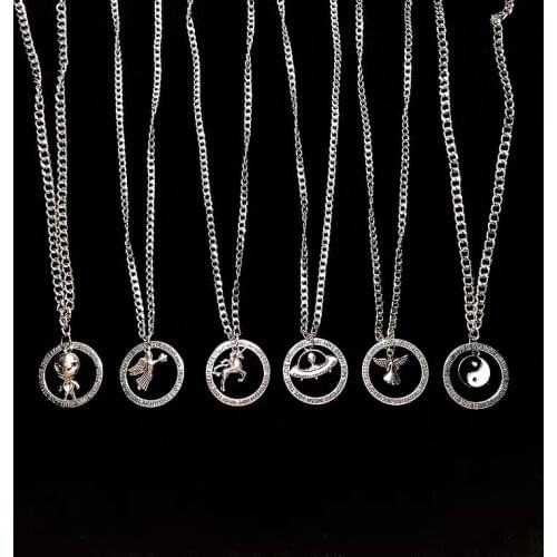 New Pearl Splicing Necklace Female Titanium Steel Love Cross Clavian Chain Design Simple Network Red Manner Accessories