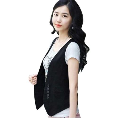 T 2017 new summer short design vest female coat all-match sleeveless vest waistcoat
