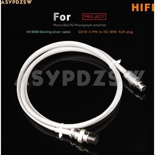 1.2M HIFI 4N 9999 Sterling silver MINI XLR DC Linear power supply cable GX16-3 to XLR For Pro-Ject Phono Box RS
