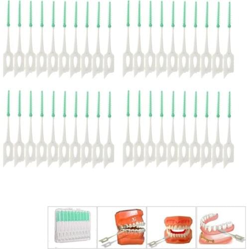 1 Box/40 Pcs Soft Clean Between Interdental Floss Brushes Dental Oral Care Tool
