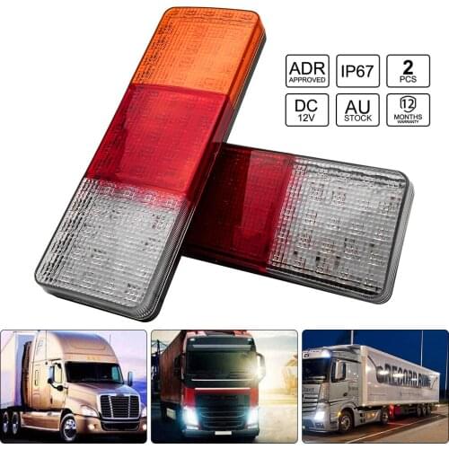 1pair 75LED Tail Lights Reverse Indicator Lamps Trailer Truck Boat Kits Camper Super Bright Light