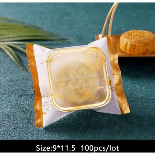 100pcs/lot Candy Cookies Bag Homemade Frosted Chinese Elements Clouds Rabbit Nougat Wedding Party Baking Snack Food Packing