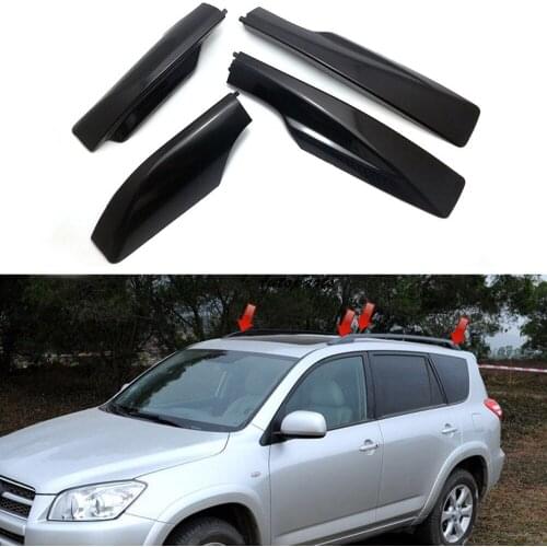4pcs/set Black For Toyota RAV4 XA30 2006- 2012 ABS new and high quality Roof Rack Cover Rail End Shell Protect