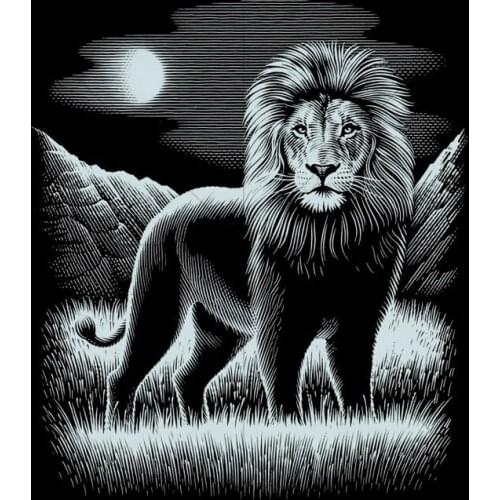 5d Diy Diamond Painting Cross Stitch Black Lion Rhinestones Diamond embroidery Accessories Diamond mosaic Needlework