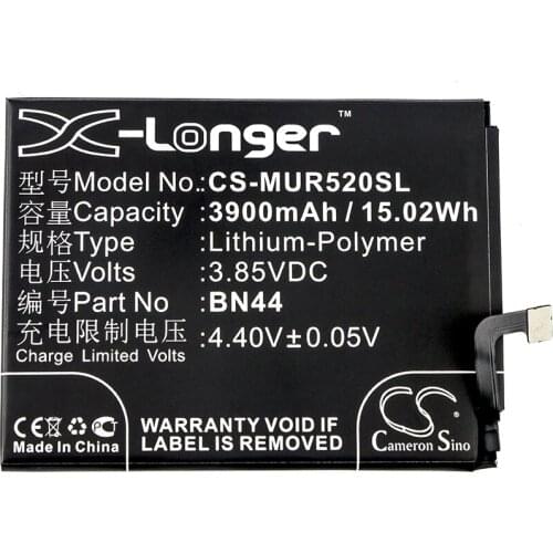 Cameron Sino 3900mAh Battery for Xiaomi MEE7 MEG7 Redmi 5 Plus,BN44