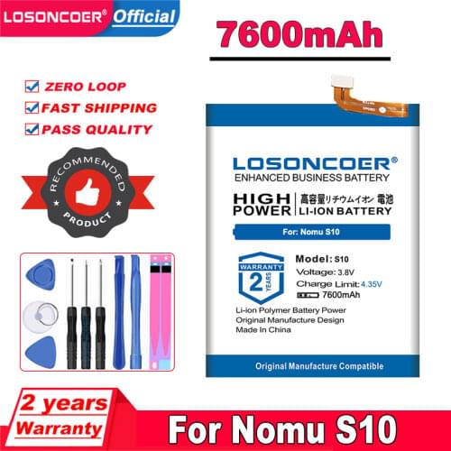 LOSONCOER 5600mAh for Nomu S10 Smart Mobile Phone Batteries S10 Battery