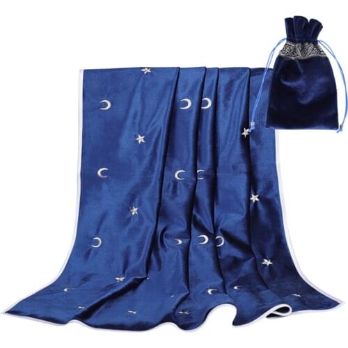 Altar Tarot Table Cloth Velvet Tarot Divination Tablecloth with Tarot Cards Bag Board Game Tablecloth Pouch Cover Accessories