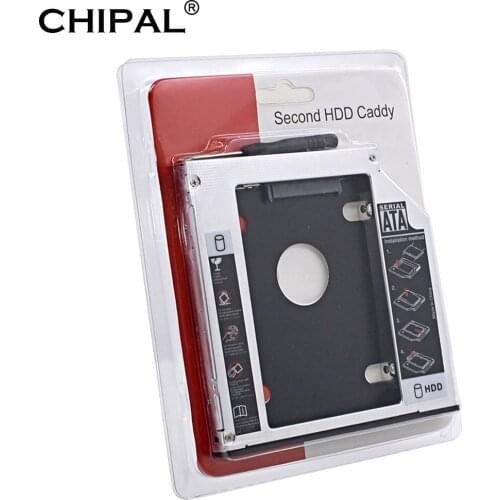 Original Package Aluminum 2nd HDD Caddy 12.7mm SATA 3.0 Dual LED Indicator for 2.5" SSD Hard Disk Case for Notebook Optical Bay