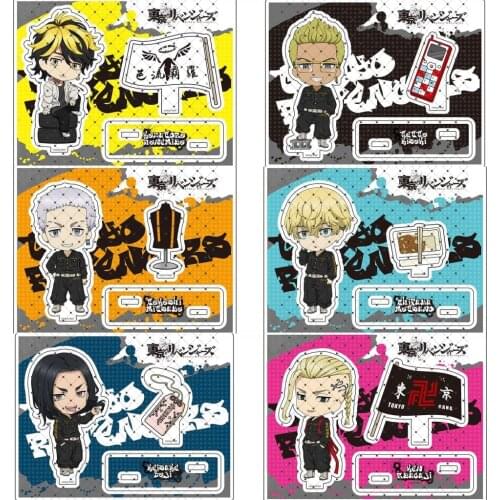 Anime Tokyo Revengers Sano Manjiro Hanagaki Takemichi Acrylic Stand Figure Model Plate Display Decor Cosplay Cute Collectible