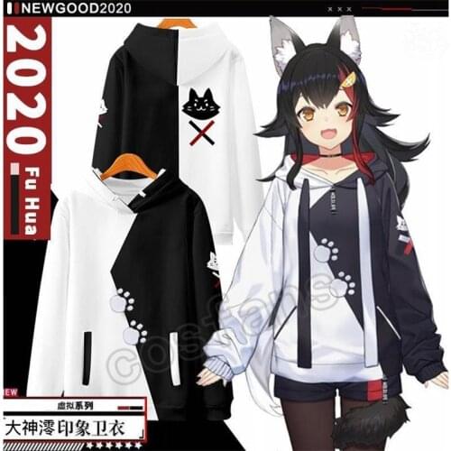 Anime VTuber Ookami Mio 3D Printing Men/Women Autumn Fashion Hoodies Sweatshirt Long Sleeves Pollover Plus Size4XL Free Shipping
