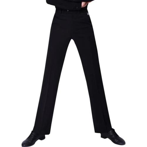 New Latin Costumes Dancing Pants For Men Satin Waist Trousers Adult Modern Ballroom Dancewear Performance Pocket Dance Pants Hot