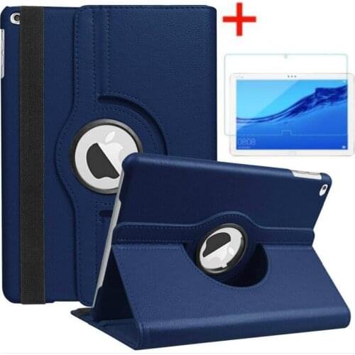 Case and glass for iPad 10.2 in 2019,360 Degree Rotating Auto Sleep Cover for iPad 7th Generation Case iPad 10.2 Case 2019 Cover