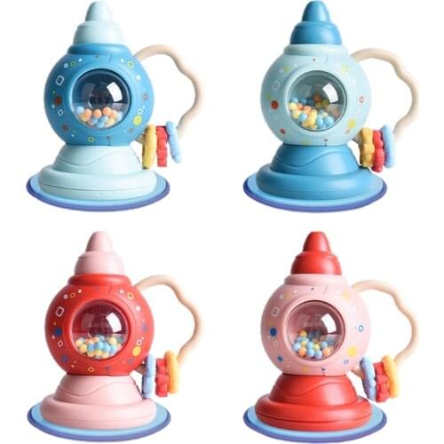 Baby Soothing Teether Toy Gentle Color Hand Shaking Fun Horn Baby Teeth Rhythm Sticks Easy Hold Sleep Aid Baby Chew Toys