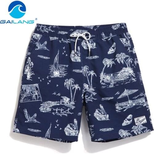 Gailang Brand Sexy Mens Beach Shorts Board Boxer Trunks Shorts Men Swimwear Swimsuits Quick Dry Shorts Gay Quick Dry