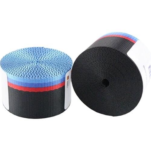 Racing Harness Ribbon Auto Safety Webbing Blue Red Strips Car Seat Belt For BMW E46 E90 E36 F10