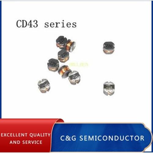 100pcs CD43 22UH 220 Wire Wound inductor 4*4*3mm (1uh 2.2uh 2.7uh 3.3uh 4.7uh 5.6uh 6.8uh 8.2uh 10uh 15UH