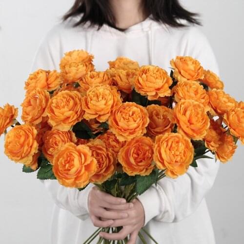 Artificial Peony Butterfly Peony Artificial Flower 3 Peony Plastic Bouquet Immortal Flower Artificial Flower