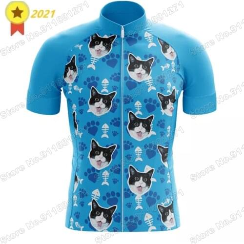 Classic Cat 2021 Cycling Jersey Short Sleeve Summer Cartoon Anime Cycling Clothing Road Bike Shirts Bicycle Tops MTB Wear Ropa