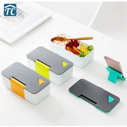 Creative Japanese Bento Lunch Box Food Preservation Microwave Plastic Fruit Small Seal Portable Dinnerware Containers Camping