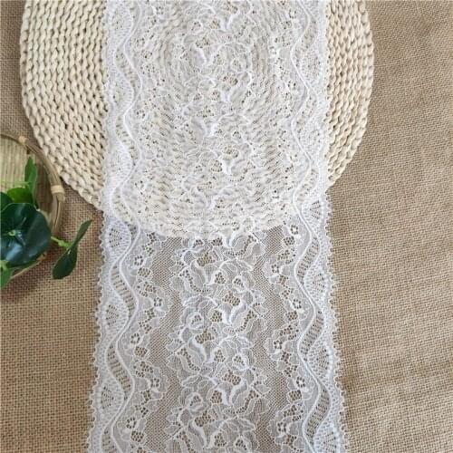 20CM wide stretch eyelash lace ribbon lace Decorative African lace fabric white lace sewing E3984