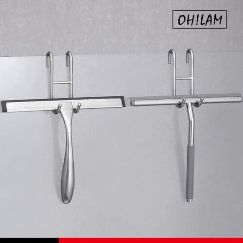 Shower Glass Door Hooks Bathroom Frameless Drilling-Free Hanger for Bathing Suits Robe Towel Squeegee Loofah Shaver Rack Hooks