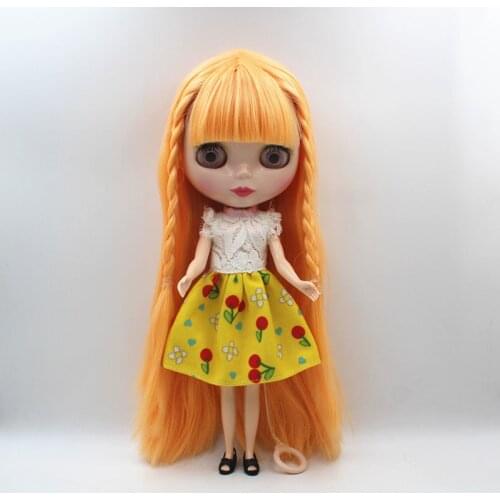 Free Shipping big discount RBL-464 DIY Nude Blyth doll birthday gift for girl 4colour big eye doll with beautiful Hair cute toy