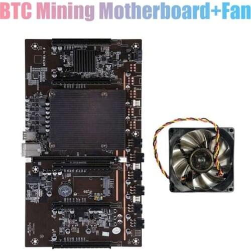 X79 H61 BTC Miner Motherboard With Cooling Fan LGA 2011 DDR3 Support 3060 3070 3080 Graphics Card For BTC Miner Mining