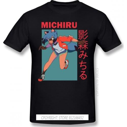 Michiru Kagemori Trigger Men TShirt BNA Brand New Animal Shirou Ogami Nazuna Anime Tops Tees Pure Cotton T Shirt Funny Gift Idea