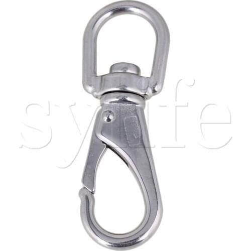 Multi-purpose Silver Swivel Eye Spring Snap Hook 304 Stainless Steel Size 1