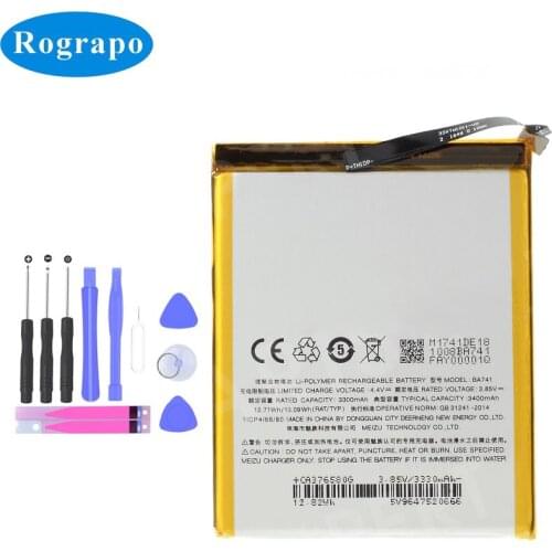 Original 3400mAh BA741 Replacement Batteries For Meizu E2 / Meilan E2 / M3X Smartphones Mobile Phone Battery